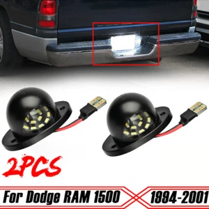 White LED Rear License Plate Lamp Light For 1994-2001 Dodge RAM 1500 2500 3500 - Foto 1 di 9