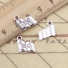 Opened Book Abc 11x11mm Tibetan Silver Color Pendants Antique Jewelry Making Cra