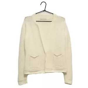 Suéter Cárdigan Fabiana Filippi Diseñador Algodón Beige Talla XS Hecho en Italia - Imagen 1 de 11