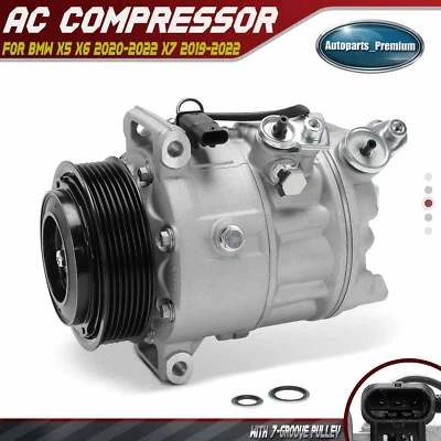 A/C Compressor w/ Clutch for BMW X5 X6 2020-2022 X7 2019-2022 M5 M8 Gran Coupe - Image 1 of 4