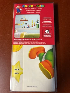 Nintendo Super Mario Wall Decals 45 Removable & Repositional Stickers RoomMates - Picture 1 of 3
