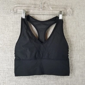 Victoria's Secret PINK Racerback Sports Bra Pull On Black Women's Medium - Picture 1 of 10