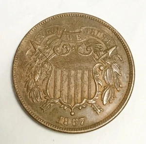 1867 US Two Cent Piece - AU - Picture 1 of 2
