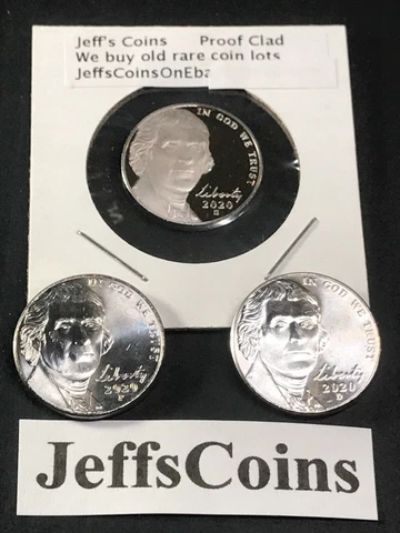 2020 P D S Jefferson Nickel US Mint PROOF Uncirculated PD Bank Roll Set Nickle 3 Cover
