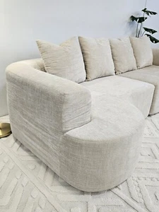Comforro MUSE CURVE 270 Sculpted Sofa, Beige Colour, Fully Compressed - Picture 1 of 6