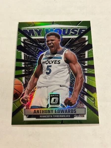 2023-24 DONRUSS OPTIC ANTHONY EDWARDS 37/149 MY HOUSE LIME GREEN PRIZM SP M1 - Picture 1 of 2