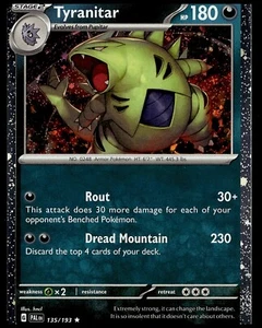 Sv02: Paldea Evolved Pokémon Tyranitar 135/193 Cosmo - Picture 1 of 2