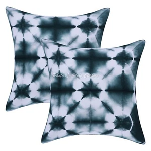 Shibori Handwoven Pillow Cases Floor Tie Dye Modern Home Car Boho Cushion Cover - Picture 1 of 7