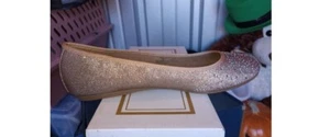 Style & Co. Angelynn Embellished Ballet Flats Gold Size 10 NEW - Picture 1 of 4