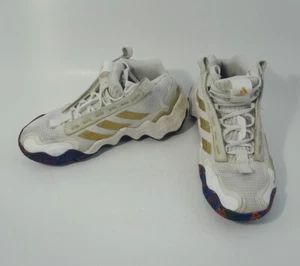 Adidas Exhibit B Mid Basketball Shoes Womens 5.5 Core White Sneakers  Free Ship - Picture 1 of 14