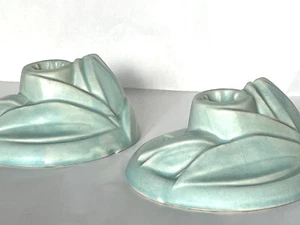 Vintage Antique McCoy Pottery Tulip Candle Holders - Imagen 1 de 6