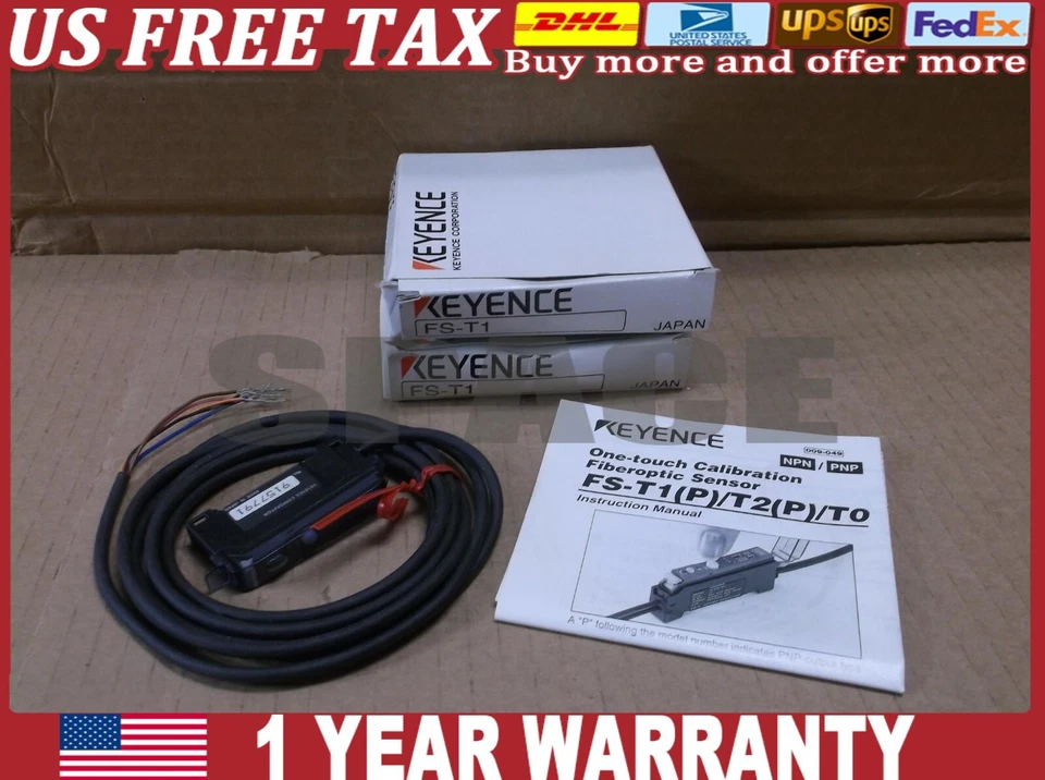 ONE KEYENCE FS-T1 Fiber Optic Sensor