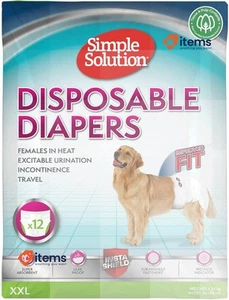 Simple Solution Disposable Dog Diapers for Female Dogs, Super Absorbent - Picture 1 of 4