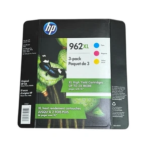 Original HP 962XL 3er Pack Tintenpatronen Cyan Magenta Gelb Farbe Ablaufdatum 9/2021 - Bild 1 von 3