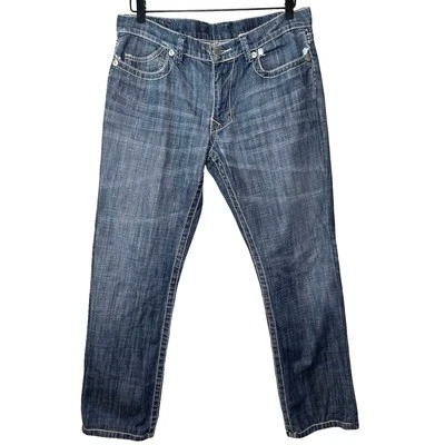 Pantalones de mezclilla para hombre Monarchy Christoph desgastados pierna recta talla 31X28 Foto 1 de 4