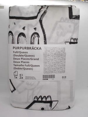 Ikea Duvet Cover set Full/Queen Purpurbracka NEW Black and White Animals - Image 1 of 2