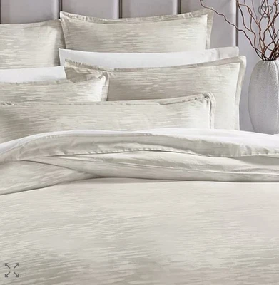 Hudson Park Tropea Yarn Dye Jacquard Full Queen Duvet Cover Neutral $525 - Image 1 of 4