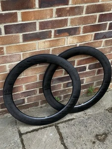 Polaris Ascent 69mm Deep Aero Carbon Road Gravel Rims Pair 24 Hole RRP £800 - Picture 1 of 10