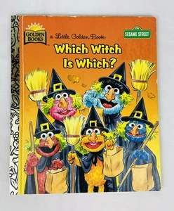 Vintage 1996 Sesame Street “Which Witch is Which” Little Golden Halloween Book - Picture 1 of 3