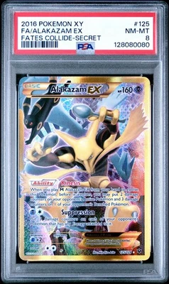 2016 Pokemon XY Full Art Alakazam EX Fates Collide PSA 8 125/124 - Image 1 of 2
