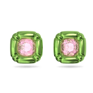 NEW Authentic SWAROVSKI DULCIS STUD EARRINGS Pink & Green #5600778  RedTub - Picture 1 of 4