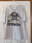 VINTAGE 1994 DALLAS COWBOYS FRED FLINSTONE XL CHEST 24" LENGTH 30" MADE IN USA