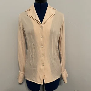 Brooks Brothers Pink Silk Button Down Blouse Size 2 - Picture 1 of 6