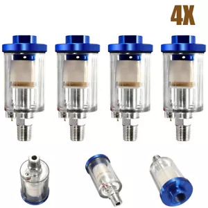 4pcs Spray Paint Gun 1/4'' BSP Mini in Line Air Filter Moisture Water Trap Kit - Picture 1 of 11