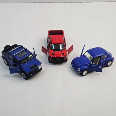 Kinsmart Lot of 3 Mixed Toys 2005 Hummer H2 2019 Red Ram 150 1967 Blue Volkswage - Image 1 of 4