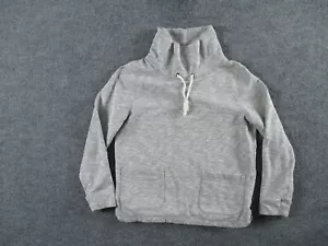 Boden Sweatshirt Womens Size 10 Gray Long Sleeve Pullover Pockets Funnel Neck - Picture 1 of 11