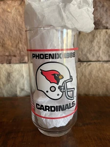 Vidrio promocional de gasolina móvil vintage 1988 NFL Phoenix Cardinals - Imagen 1 de 5