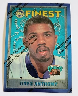 Tarjeta de baloncesto 1995-96 Topps Finest Refractor Greg Anthony #12 Foto 1 de 2