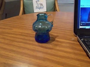 Blown Glass Cruet in blue no chips or cracks - Picture 1 of 2