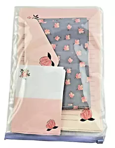 MSPCI Rose Briefpapier Set 20 Blatt 12 Umschläge und 5 Etiketten rosa grau - Bild 1 von 2
