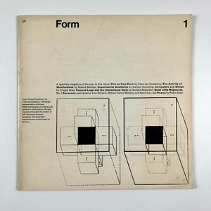 Form No. 1, summer 1966, Philip Steadman, Stephen Bann, Mike Weaver eds. - Picture 1 of 8