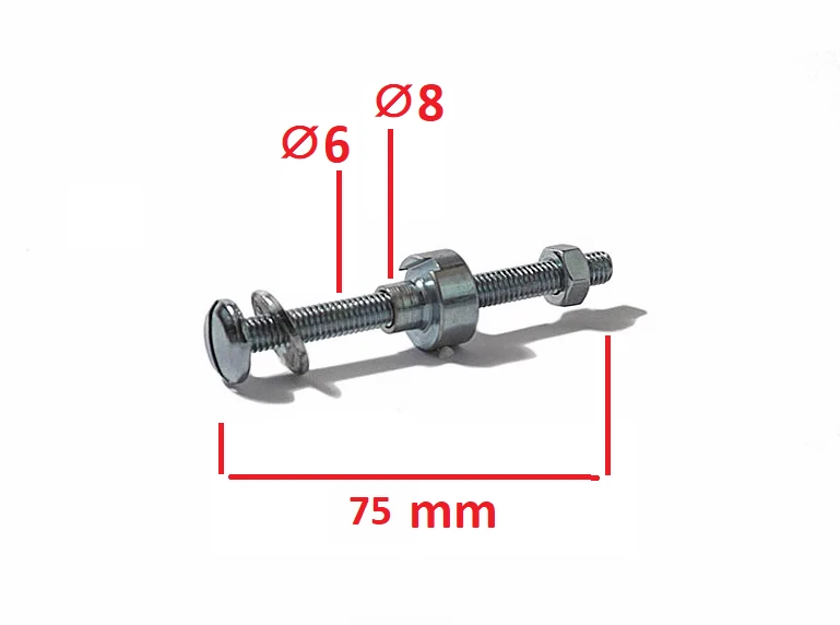 VITE FRENO ANTERIORE BICI 6MM BICICLETTA MTB VINTAGE EPOCA BULLONE GRAZIELLA - Immagine 1 di 1