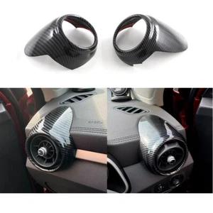 2X ABS Carbon Pattern Side Vent Outlet Trim Cover For MG ZS 2018-2024 RHD - Picture 1 of 4