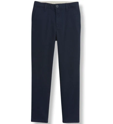 NUEVO CON ETIQUETAS GAP Niños 14 Husky Calce Recto Azul Marino Uniforme Vestido Pantalones Protector Mancha Foto 1 de 4