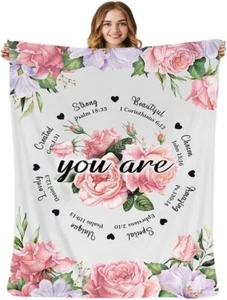 Luxurious 80"x60" Flannel Blanket - Ideal Christian Gift for Moms and Friends - Picture 1 of 4