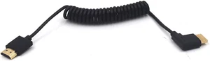 3.9Ft HDMI 4K Coiled Cable, HDMI 2.0 Version HD High Speed Cable, 90 Degree Righ - Picture 1 of 5
