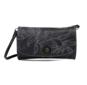 Nuevo con etiquetas Bolso bandolera bordado floral Frye Hadley negro - Imagen 1 de 10