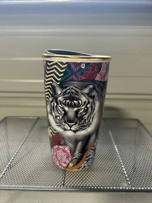 Taza de viaje de cerámica Starbucks Tristan Eaton Tiger aislada doble pared taza con tapa Foto 1 de 4