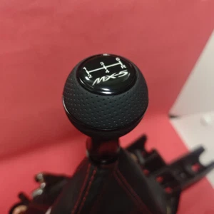 MS BLACK LEATHER 5S NECK SHIFT GEAR KNOB for MAZDA MX5 MX-5 MIATA SPORT NA NB RF - Picture 1 of 7
