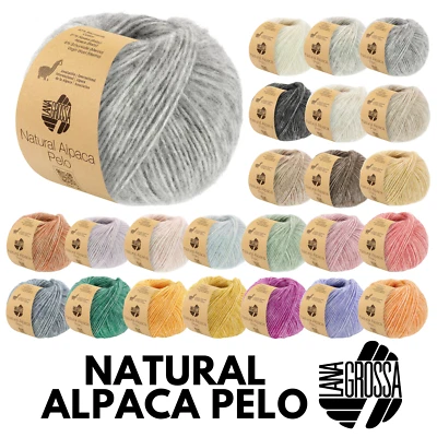Lana Grossa NATURAL ALPACA PELO 50 g flauschige Baumwolle mit Baby-Alpaka 125 m - Bild 1 von 4