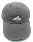 ADIDAS hat gray taupe adjustable cotton cap pink embroidery