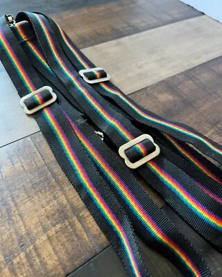 Vintage Polaroid Adjustable COLOR Camera Rainbow Neck Strap 1" Wide  - Image 1 of 4