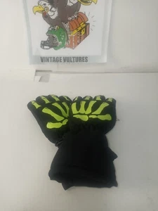 Gloves Winter Boys Athletech Black Neon Skeleton Hand Print Fits xs/s. ZB - Picture 1 of 4