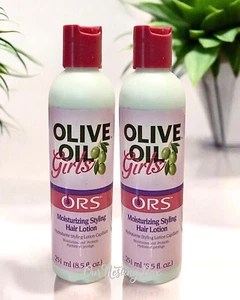 2 ORS Olive Oil Girls Oil Moisturizing Hair & Scalp Lotion~ 8.5fl.oz ~ 2 Pack - Picture 1 of 2