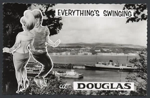 Postcard Douglas Isle of Man comic Swinging 60s dolly bird glamour RP Bamforth - Foto 1 di 2