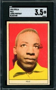 1962 PELE MARCA STELLA LARGE PORTRAIT *VERY RARE* BLACK INK BACK (SGC 3.5) - Picture 1 of 2